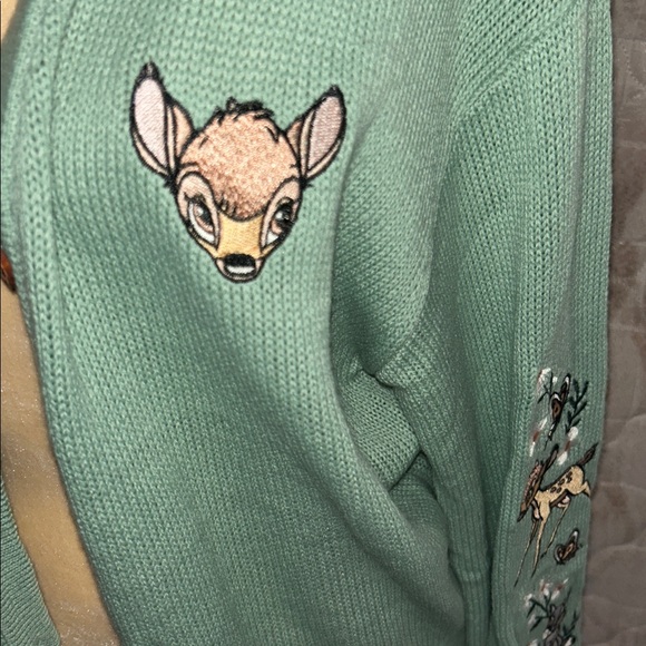 Disney Mint Green Cardigan with  Bambi Embroidery - Picture 2 of 5